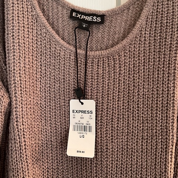 Express long sleeve open shoulder sweater - Picture 3 of 4